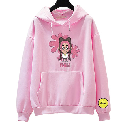 Cute А4 Риви Print Children's Hoodies ВладA4 Бумага Cartoon Long Sleeve Sweatshirt for Kids Boy Clothes Casual Vest Soft Hoody
