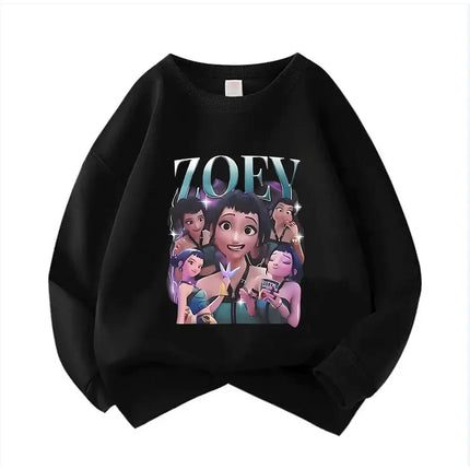 Crew Neck Kid Hoodie Movie Unisex Hoodies Manga Kids Kpop Demon Hunters Children's Sweatshirt Cute Tiger Hoody for Boys Girls