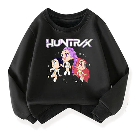 Kpop Demon Hunter Fashion Kids Incredibox Hoodie Warm Sweatshirts Children's Winter Soft Clothing Cartoon Cotton Thick Hoodie