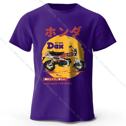 Retro Bike Art T-Shirt 100% Premium Cotton Slim Fit Hand Painted Motorcycle Graphic Tee for Riding Enthusiasts