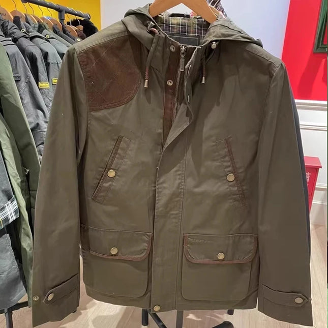B@r Spring And Autumn Hooded Single Jacket