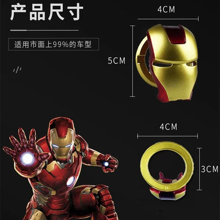 Hot Disney Iron Man Spiderman Car Interior Sticker Anime Figure Car Engine Ignition Start Switch Button Cover Trim Stickers Toys
