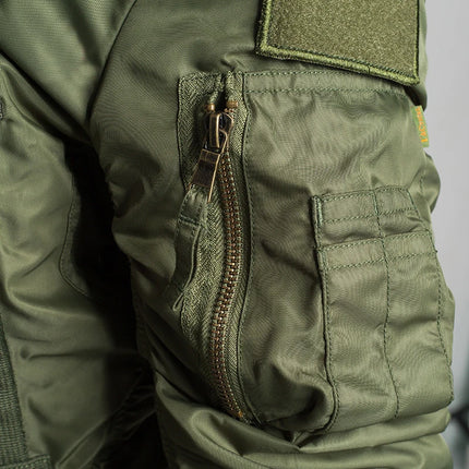 High Quality MA1 Men's Bomber Jacket Coat Solid Multi Pocket Stand Collar Baseball Jackets Men Clothing Casual Coats A5F726