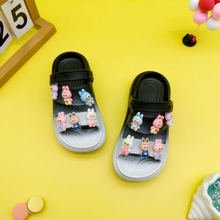 Fashion Popular Cartoon Slippers New Double Color Flats Bottom Boys and Girls Non-Slip Soft Bottom Sandals 811