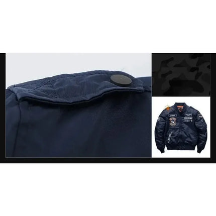 Hip Hop Thick Warm Jacket Autumn Winter Men High Quality Military Motorcycle Ma1 Aviator Pilot Coats Male Baseball Bomber Jacket