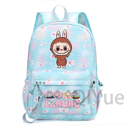 Cute Cartoon Backpack Teenager Girl Zimomo Knapsack Mokoko Charm Junior Student Casual Commute Back To School Waterproof Bags