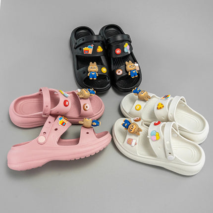 Fashion Popular Cartoon Slippers New Flats Bottom Boys and Girls Non-Slip Soft Bottom Sandals 811