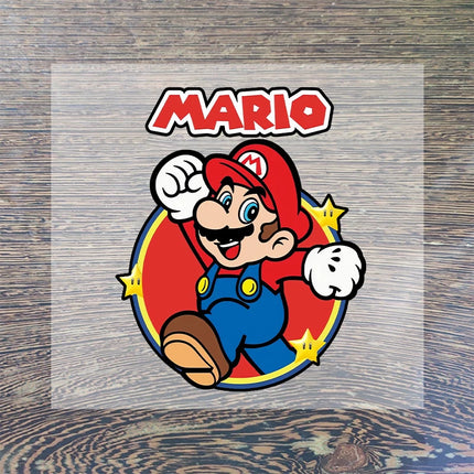 Super Mario Heat Transfer Stickers Cartoon Cute Iron on Patch Decals Clothes Sticker T-shirts Hoodie Clothing Hats DIY Applique