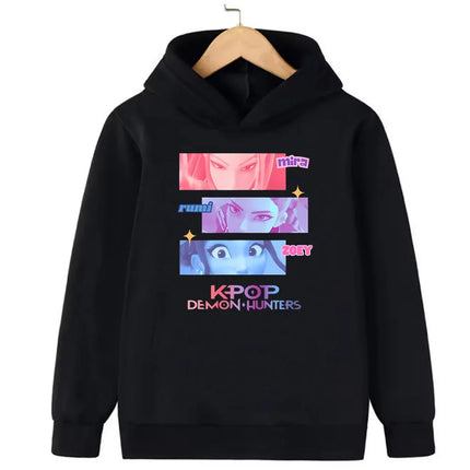 Halloween KPop Demon Hunters Hoodies Children Clothes Kid Girl Boy Cartoon Sweatshirt Hoody Baby Casual Top Streetwear