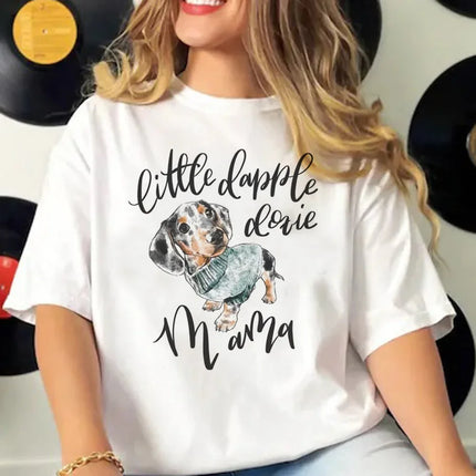 Dachshund Tshirt Women Summer Elegant T-shirts Female Funny Clothing Women Streetwear Graphic T Shirts