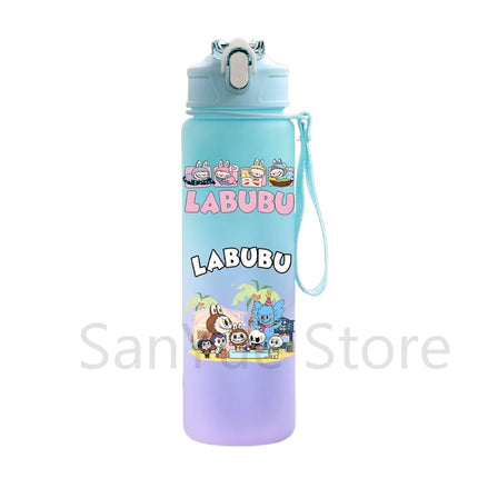 750Ml Cute Cartoon Printed Water Bottle Teenger Student Large Capacity Drinking Portable Outdoor Sport Water Cup Kid Gift