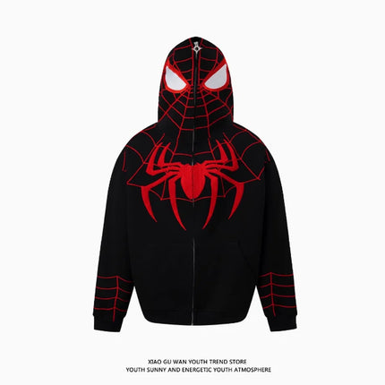 Marvel Spider-Man Parallel Universe Zipper Hoodie Men Women American Fashion Loose Ovesize Coat Autumn Lovers' Clothes Boy Gift