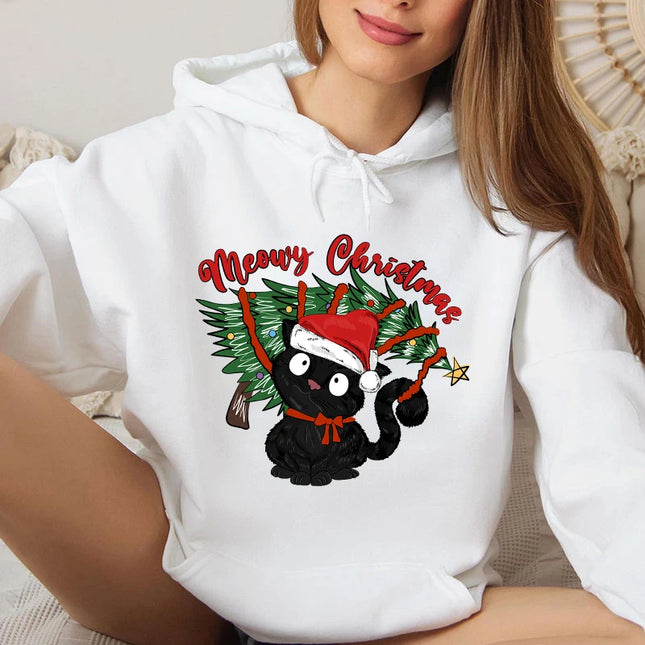 Spooky Vibes Halloween Ghost Hoodie Winter Warm Long Sleeve Hoodies Women Sweatshirt Harajuku Cartoon Sudaderas Unisex Hoody