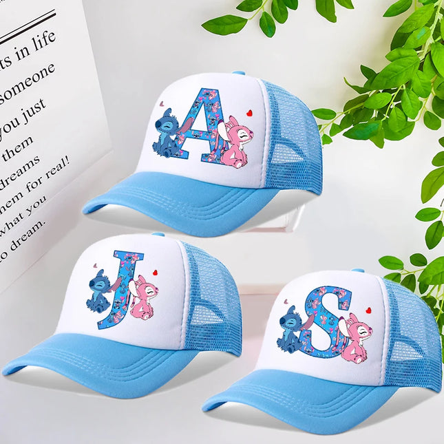 Disney Stitch Parent-child Baseball Cap Anime Cartoon Fashion Peaked Cap Men Women Kids Summer Sunscreen Shading Hat mesh Hats