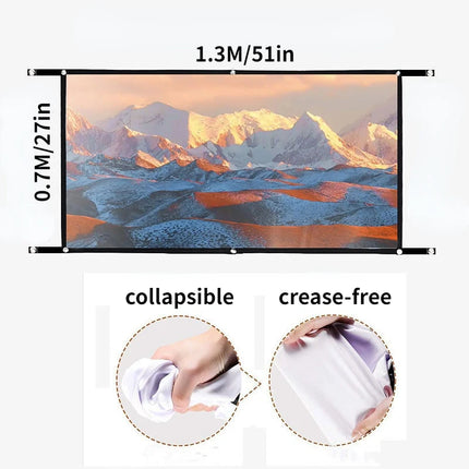 Mini projector 72 - inch screen LED lamp life 30000 hours, support hd, compatible with Android/IOS/Windows/HDTV/USB