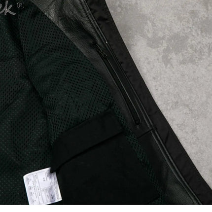 Tcyeek Genuine Leather Jacket Men Top Layer Cowhide Coats Spring Autumn Leather Coat Mens Moto & Biker Jackets Jaqueta Masculina