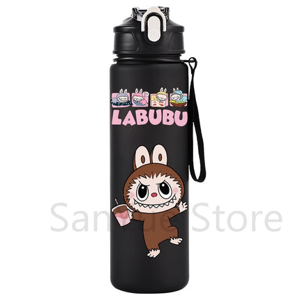750Ml Cartoon Printed Water Bottle Teenger Student Drinking Portable Cartoon Large Capacity Outdoor Sport Water Cup Kid Gift