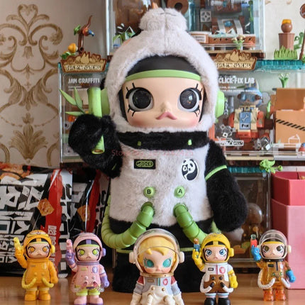 Original Mega Space Molly 400% Panda Anime Figure Fashion Cute Doll Action Figurine Home Collection Decoration Kid Birthday Gift