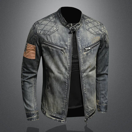 2024 New Men's High Quality Fashion with Handsome Retro Trend Leisure Spring and Autumn Good Zipper Denim Jacket  None   M-6XL