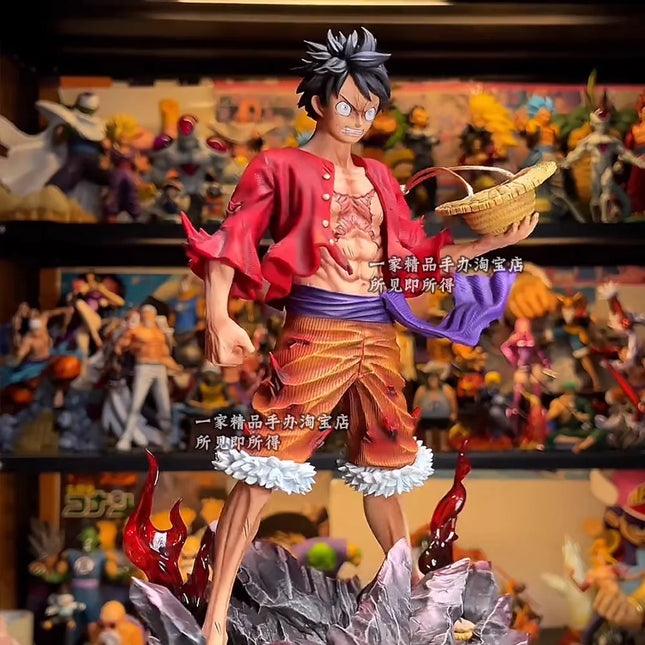 New 24cm One Piece Monkey D. Luffy Anime Figure Four Emperors Luffy Action Figurine PVC Collectible Model Doll Toy Children Gift