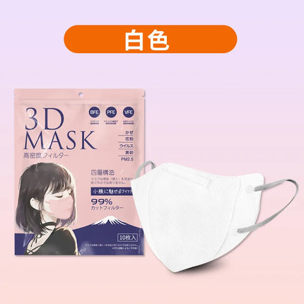 Morandi Disposable Face Mask Japanese Style 4-Layer 3DStereo Meltblown Protective Fashion Breathable Mascarilla Dustproof Masque