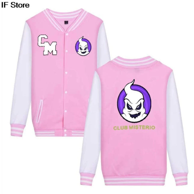2025 CLUB MISTERIO Men's Women's Baseball Jacket – Popular Spanish Podcast Edition Hip Hop Streetwear Spring Trendy Men Jackets