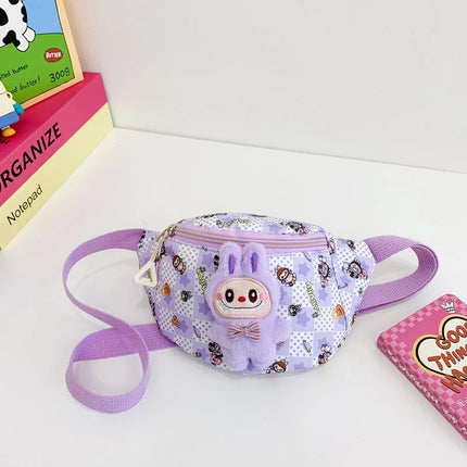 Cute Cartoon Girl Kids Single Shoulder Bag Fashion Casual Crossbody Snack Mobile Phone Small Bag Kawaii Chest Backpack Kid Gift