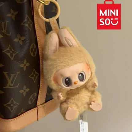 Miniso Anime FigureV2 Blind Box Have A Seat Series Pendant Flocking Model Toy Kawaii Monster Replica Keychain Toy Christmas Gift