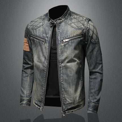 2024 New Men's High Quality Fashion with Handsome Retro Trend Leisure Spring and Autumn Good Zipper Denim Jacket  None   M-6XL