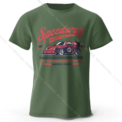 Formula Racing Art T-Shirt 100% Premium Cotton Performance Fit Hand Drawn Speed Graphic Tee for Racing Fans