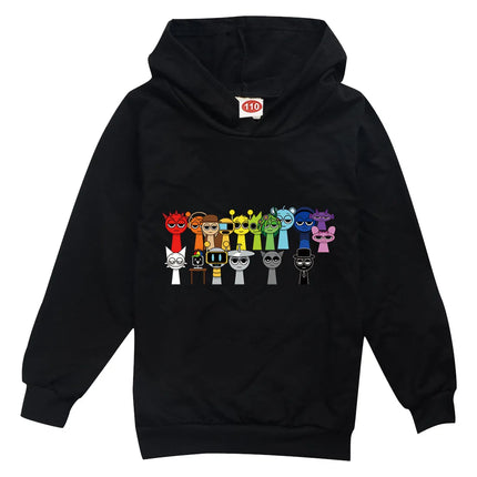 Incredibox Sprunki Hoodie for Kids Hoody Sweatshirts for Teen Boys Cartoon Coats for Girls, Casual Outerwear for Baby, Game, Hot