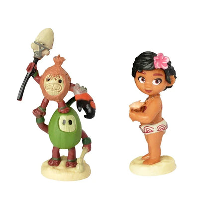 10pcs/set Cartoon Moana Princess Legend Vaiana Maui Chief Tui Tala Heihei Pua Action Figure Decor Toys for Kids Birthday Gift