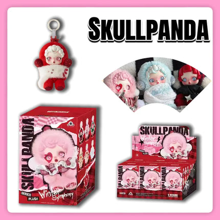 Skullpanda Winter Music Series Blind Box Cute Plush Doll Keychain Pendant Mystery Action Figure Toy Collection Desktop Decor Gif