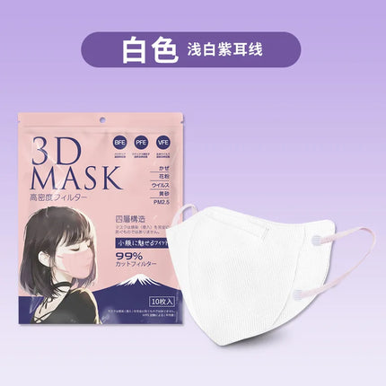 Morandi Disposable Face Mask Japanese Style 4-Layer 3DStereo Meltblown Protective Fashion Breathable Mascarilla Dustproof Masque