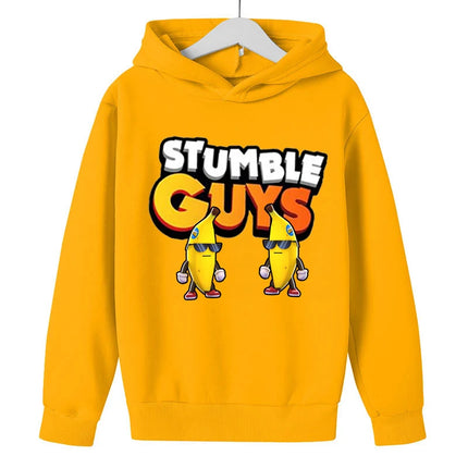 Stumble Guys Hoodies Cotton Long Sleeve Fashion Print Tops Cartoon Comfortable Warm Spring Autumn Sweatshirt for Children