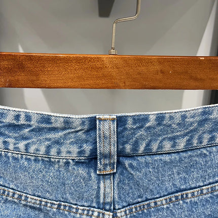 Washed Denim Three-piece Set Vacation Round Neck Three-pocket Edged Jacket Trousers 2025 Spring and Summer New Style Y2k