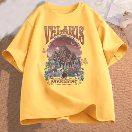 Velaris City of Starlight ACOTAR Cotton T Shirt Women Casual The Night Court T-Shirt Bookish SJM Merch Tshirts Short Sleeve Tees