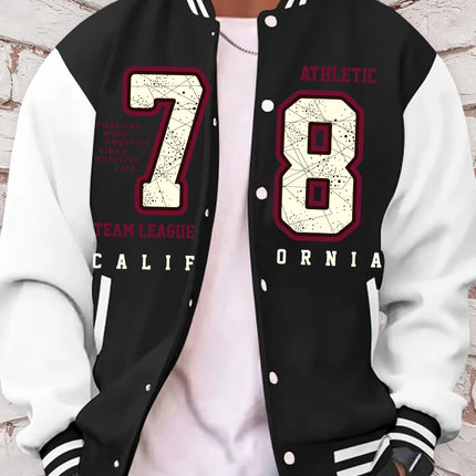 Team League Athletic Men Baseball Uniform California 78 Hoody Fleece fur-liner American Jacket Man Casual Soft Spring Autumn Top