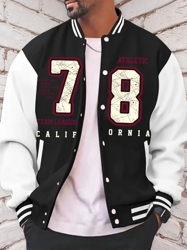 Team League Athletic Men Baseball Uniform California 78 Hoody Fleece fur-liner American Jacket Man Casual Soft Spring Autumn Top