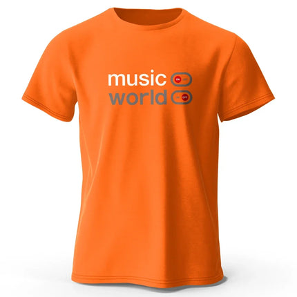 Men's Music World Printed T-Shirt 100% Cotton Oversized Classic Funny Graphic Tees for Men Women Summer Tops