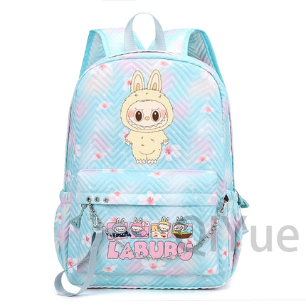 Cute Cartoon Backpack Teenager Girl Zimomo Knapsack Mokoko Charm Junior Student Casual Commute Back To School Waterproof Bags