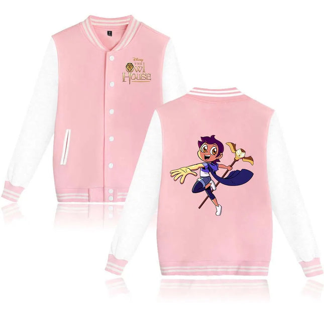 The Owl House Bomber Jacket Women Men Autumn Baseball Jacket Coat Cartoon Kid Streetwear Harajuku Bomber College Jacket