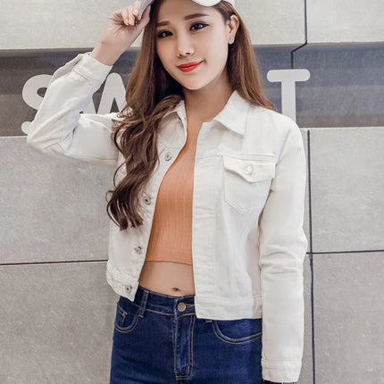 Fashion Denim Women Jacket 2024 Winter New Long Sleeve Women Coat Elegant Casual Overcoat