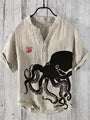 Henry Shirt - Men's new short sleeved casual T-shirt, Japanese style clothing top, casual digital print, sizes s to 5XL