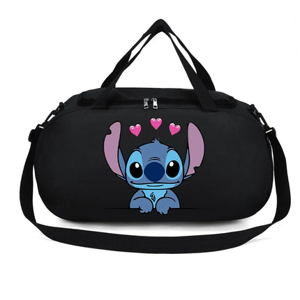 Disney Stitch Luggage Travel Bags for Men Women Cartoon Anime Large Capacity Portable Messenger Bag Bodybuilding Yoga Handbags