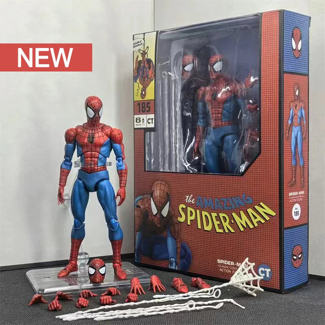 Ct Toys Spiderman Mafex 185 Classic Costume Anime Figure Ver Miles Morales 2099 Spider-man Action Figure Figurine Toys Kids Gift