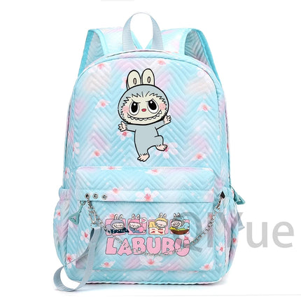 Cute Cartoon Backpack Teenager Girl Zimomo Knapsack Mokoko Charm Junior Student Casual Commute Back To School Waterproof Bags