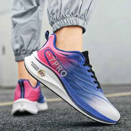 Summer Men's Running Shoes New Professional Carbon Plate Sports Training Shoes Outdoor Non-slip Shock-absorbing Tennis Shoes