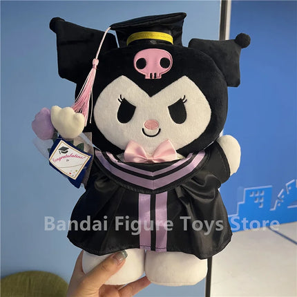 35CM Big Sanrio Cinnamoroll My Melody Kuromi Hello Kitty Graduation Plush Toy Plushie Doll Anime Soft Stuffed Animal Kids Gift