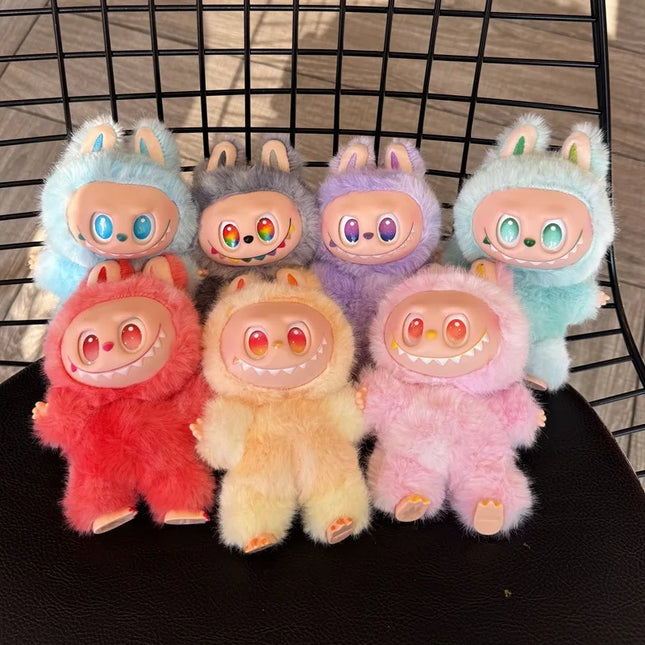 Bubble cloth vinyl blind box version 3.0 three-generation plush doll fashion tide play cute birthday gift pendant keychain.